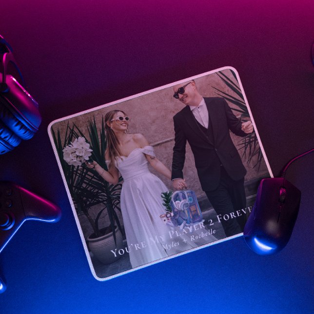 Mousepad Jogador 2 para sempre | Mug de Fotografia de Casal (Criador carregado)