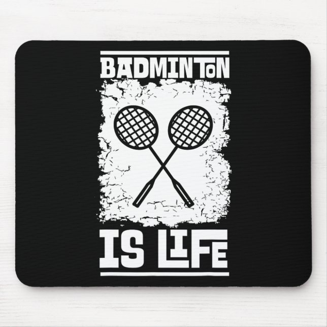 Mousepad Jogador Badminton - Badminton do Shuttle Racket (Frente)