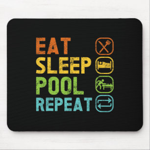 Mousepad Jogador Billiard Coma Piscina de latência Repetir