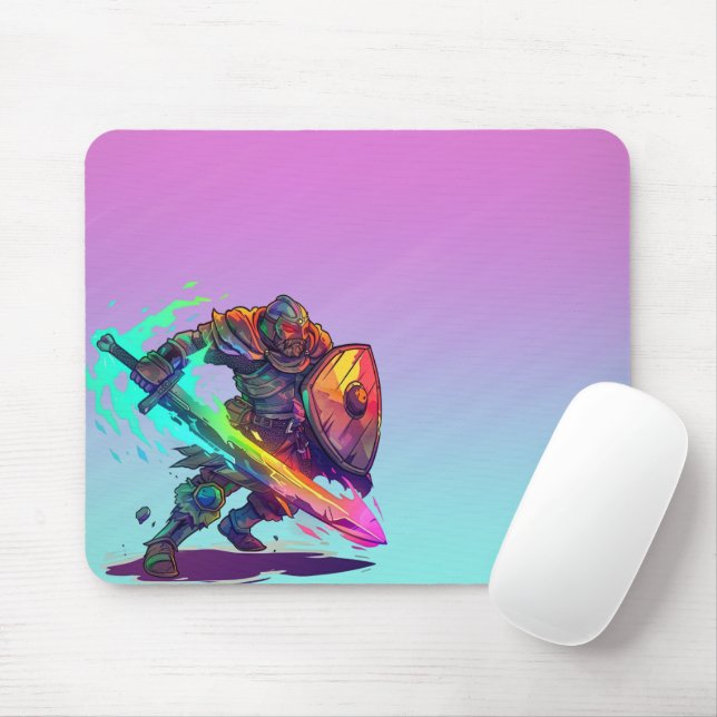 Mousepad Jogador Colorido do Guerreiro (Com mouse)