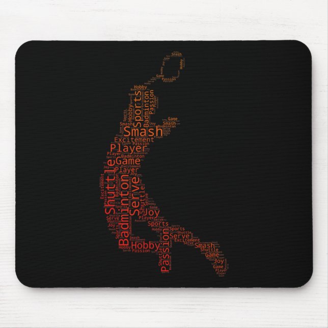 Mousepad Jogador de Badminton de Squash de Shuttle Masculin (Frente)