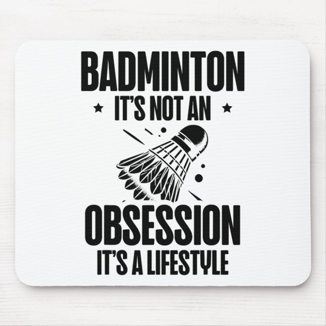 Mousepad Jogador de Badminton do Shuttle Cientista de Racke (Frente)