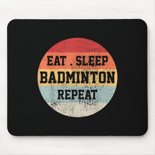 Mousepad Jogador de Badminton Esporte Presente Divertido Re (Frente)