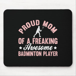 Mousepad Jogador de Badminton Mãe da Raquete Mãe