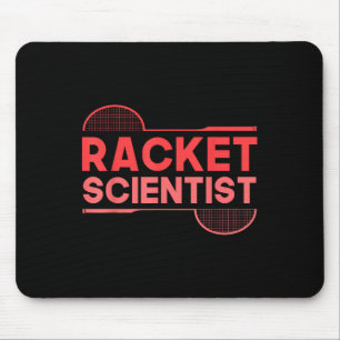 Mousepad Jogador de Badminton Peteca Raquete Cientista Badm