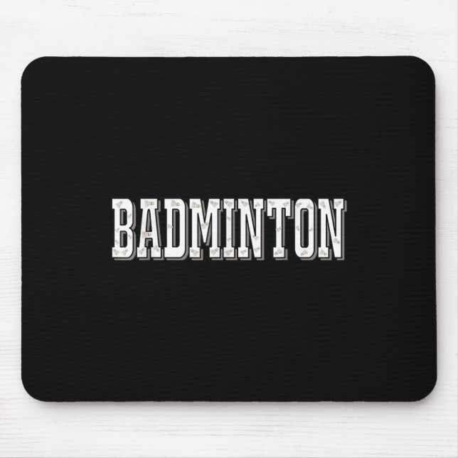 Mousepad Jogador de Badminton Peteca Smash  (Frente)