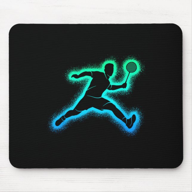 Mousepad Jogador de Badminton Shuttle Men Meninos Badminton (Frente)