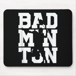 Mousepad Jogador de Badminton Tiro Raquete Peteca Jogo Atle
