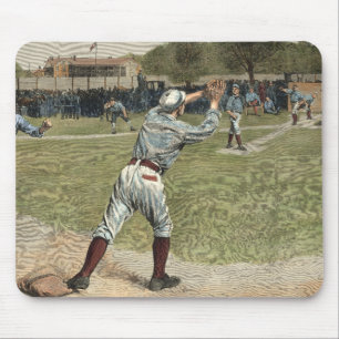 Mousepad Jogador de basebol jogado fora na segunda base
