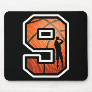 Mousepad Jogador de basquete no aniversário de 9 anos espor