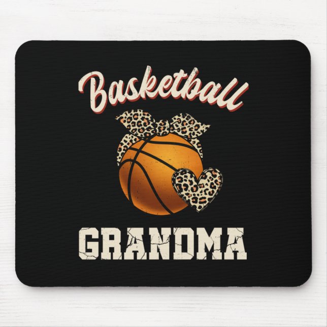 Mousepad Jogador de basquetebol da vovó Leopardo (Frente)
