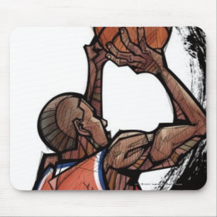 Mousepad Jogador de basquetebol que guardara a bola