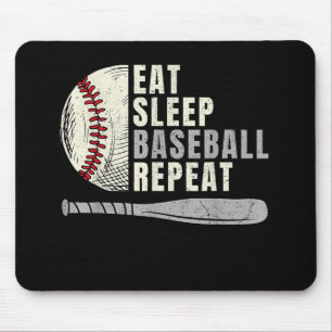 Mousepad Jogador de beisebol Engraçado Reproduza Repetições