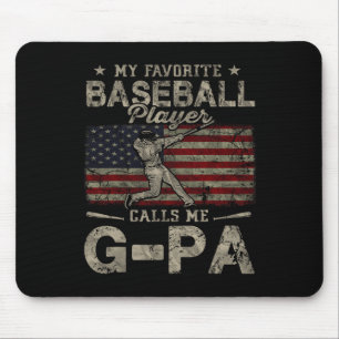Mousepad Jogador de beisebol favorito me chama de D-pa Pai