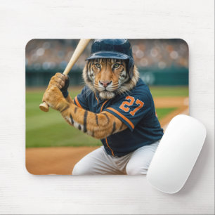 Mousepad Jogador de beisebol Tigre na vez de rebater