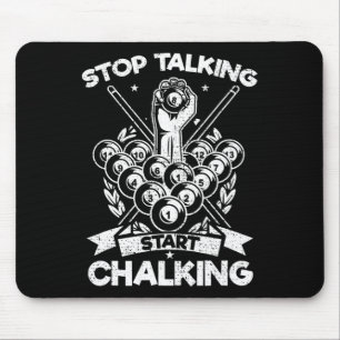 Mousepad Jogador de Bilhar Engraçado Pare de falar Comece a