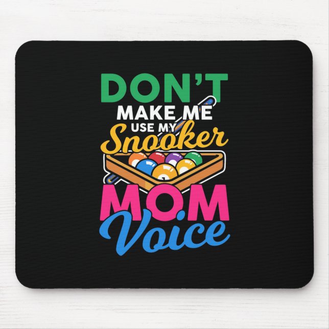 Mousepad Jogador de Bilhar | Eu Sou A Mãe Snooker (Frente)