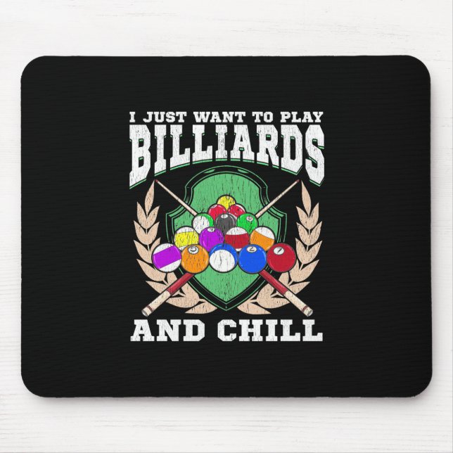 Mousepad Jogador de Bilhar | Jogar Bilhar E Resfriar (Frente)
