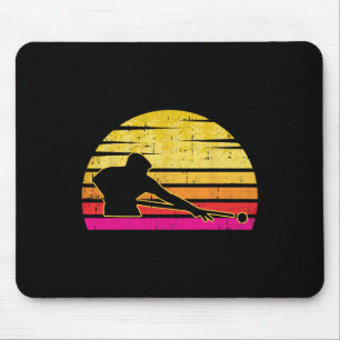 Mousepad Jogador de Bilhar Retro Vintage Piscina Esportiva