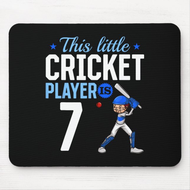 Mousepad Jogador de críquete de 7º aniversário  (Frente)
