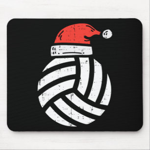 Mousepad Jogador de Esportes de Natal do Voleibol Santa Hat