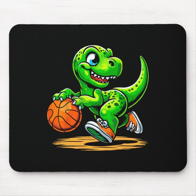 Mousepad Jogador de Esqueleto de T-rex Dinossauro  (Frente)