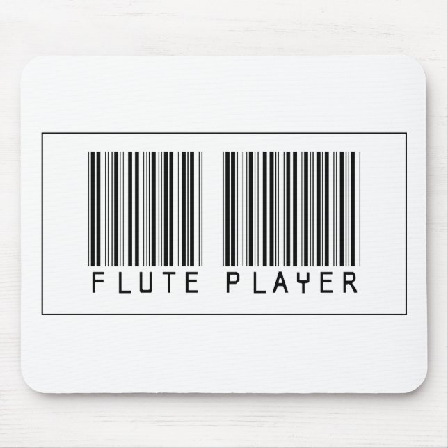 Mousepad Jogador de flauta do código de barras (Frente)