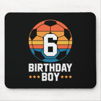 Mousepad Jogador de Futebol de 6 Anos Aniversário de 6 Anos
