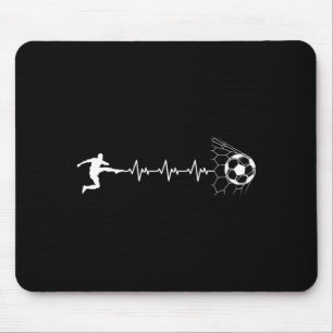 Mousepad Jogador de Futebol Engraçado Coração Pulso Gráfico