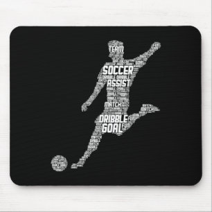 Mousepad Jogador de Futebol Homens Crianças Meninos