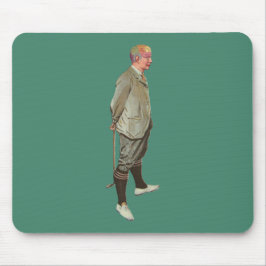 Mousepad Jogador de golfe da cabeça da frenologia do