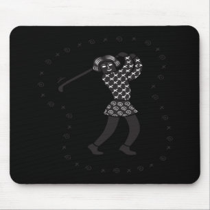 Mousepad Jogador de golfe da mulher