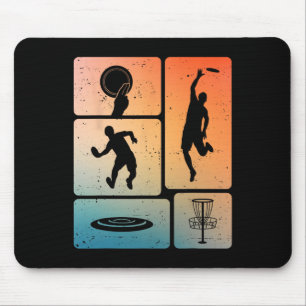 Mousepad Jogador de Golfe de Disco Engraçado Entusiasta de