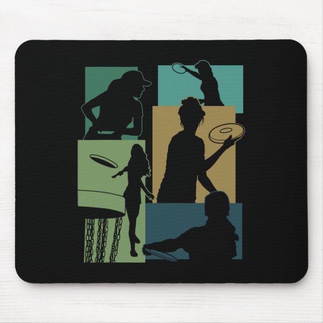 Mousepad Jogador de Golfe de Disco Engraçado Entusiasta de  (Frente)