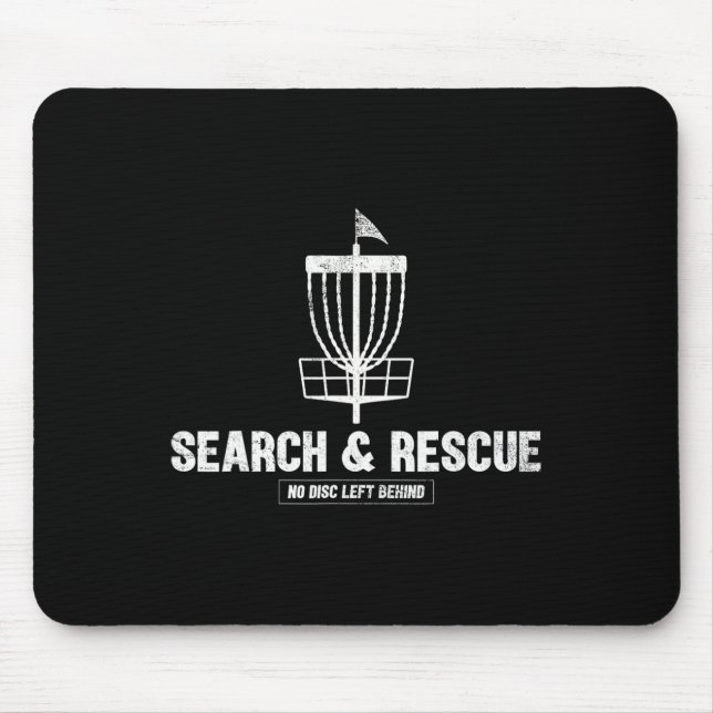 Mousepad Jogador de Golfe de Disco Engraçado Humor Busca e  (Frente)