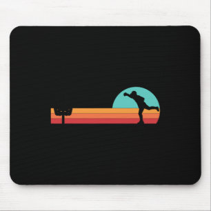 Mousepad Jogador de Golfe de Disco Frisbee Vintage Retrô Go