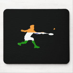 Mousepad Jogador de Homens da Bandeira Indiana Racquet Shut