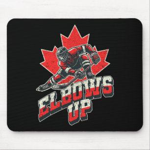 Mousepad Jogador de hóquei com cotovelos levantados Maple L