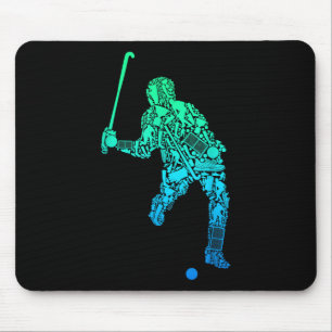 Mousepad Jogador de Hóquei de Campo para Meninos e Crianças