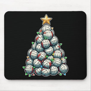 Mousepad Jogador de Natal Engraçado com Papais noeis de vôl