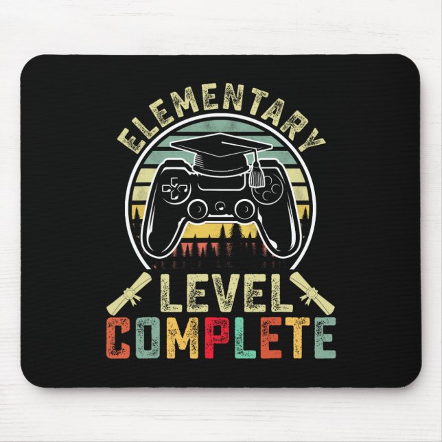 Mousepad Jogador de Nível Elementar Completo Graduado Eleme (Frente)