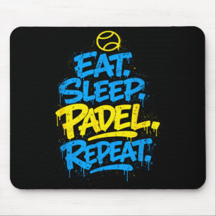 Mousepad Jogador de Padel desenho engraçado repetido