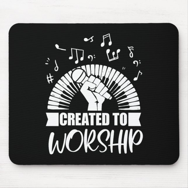 Mousepad Jogador De Piano Cristão Criado Ao Presente De Cul (Frente)