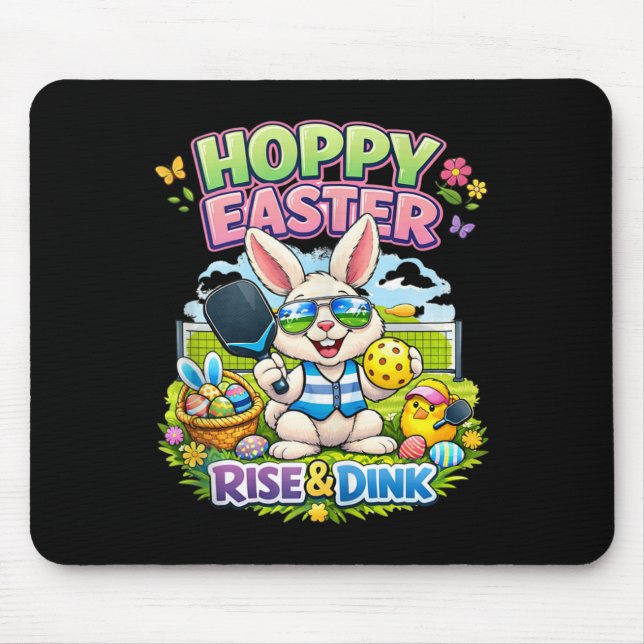 Mousepad Jogador de Pickleball Rise And Dink Páscoa – Corte (Frente)