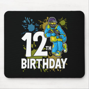 Mousepad Jogador de pintura de Festa de aniversário 12 Game