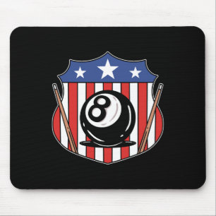 Mousepad Jogador de Piscina 8 Ball Billiard Oito Ball Billi