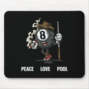 Mousepad Jogador de Piscina 8 Ball Billiard Oito Ball Billi