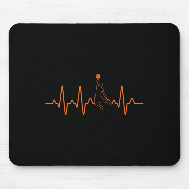 Mousepad Jogador de pulsação de basquete Presente para Home (Frente)