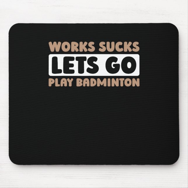 Mousepad Jogador de Racket do Tribunal de Badminton - Shutt (Frente)