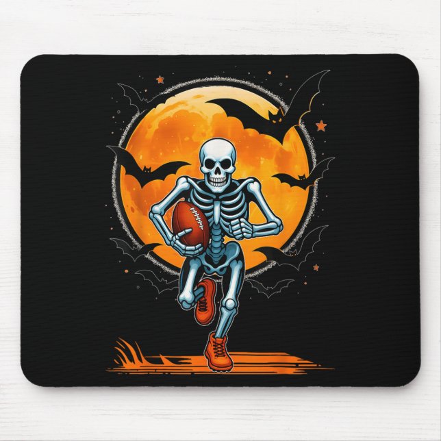 Mousepad Jogador de Skeleton de futebol americano engraçado (Frente)